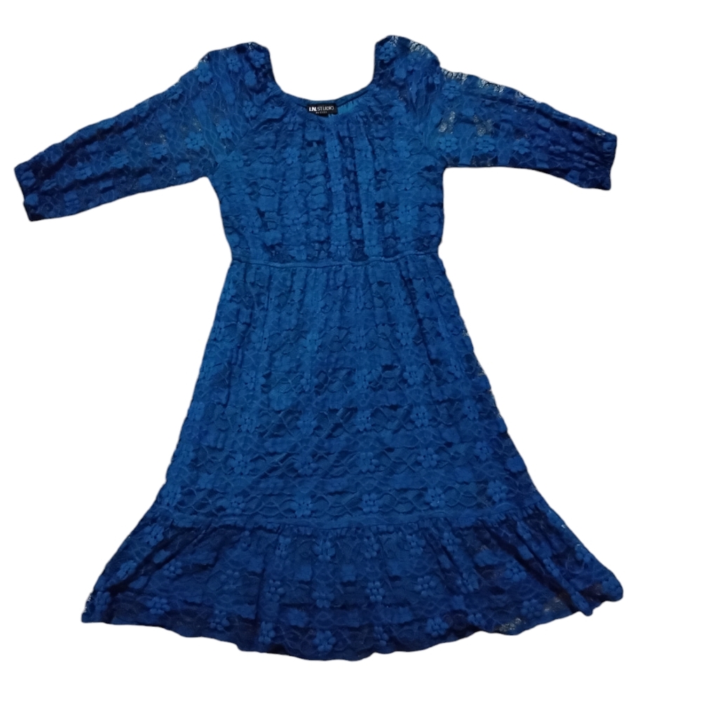 I. N. Studio Dress Womens 8P Cottagecore Lace Boho Floral Sheer Witchy Whimsigot